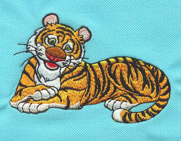 embroidery tiger design